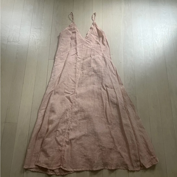 NWT Zara 100% Linen Long Midi Dress ZW Collection - Picture 8 of 9